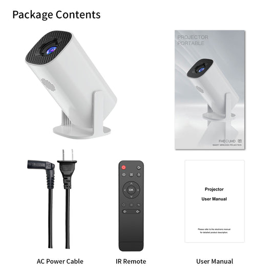 P30 ミニプロジェクター｜4K対応・1080P高画質｜デュアルWi-Fi＆Bluetooth搭載｜ポータブルホームシアター